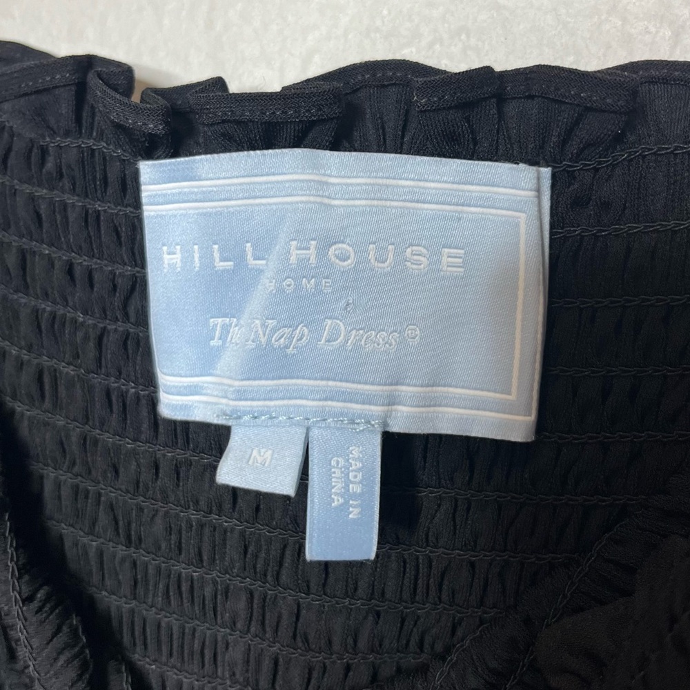 Hill House The Jersey Isabel Nap Dress Black Square Neck Smocked Maxi - Picture 6 of 7